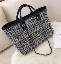 Load image into Gallery viewer, Tweed Canvas Tote
