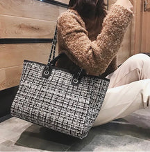 Load image into Gallery viewer, Tweed Canvas Tote
