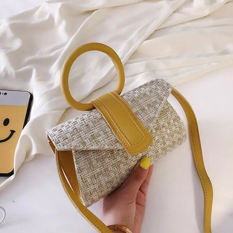 Casual Mini Portable Handbag  - Yellow